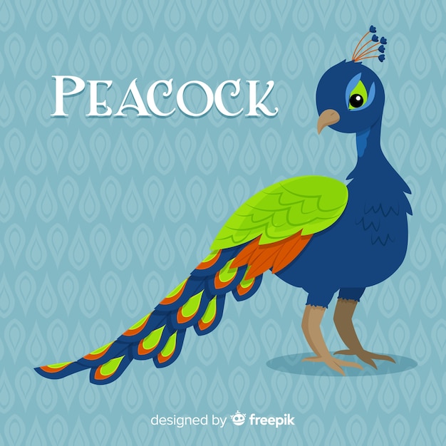 Premium Vector Peacock In Hand Drawn Style