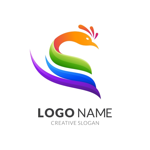 Premium Vector Peacock Logo Concept Modern Logo Style In Gradient