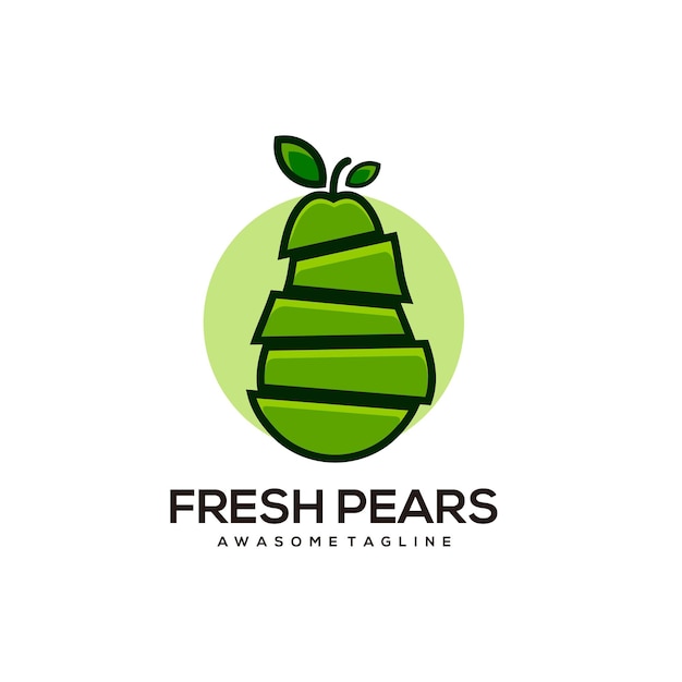 Premium Vector | Pear logo design gradient color illustration