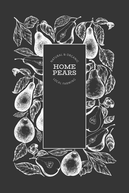 Premium Vector Pear template Premium Vector Pear template