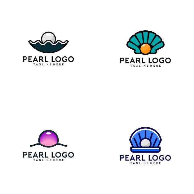 Pearl logo collection Vector | Premium Download