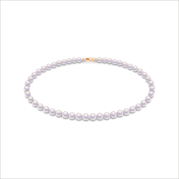 Premium Vector | Pearl necklace