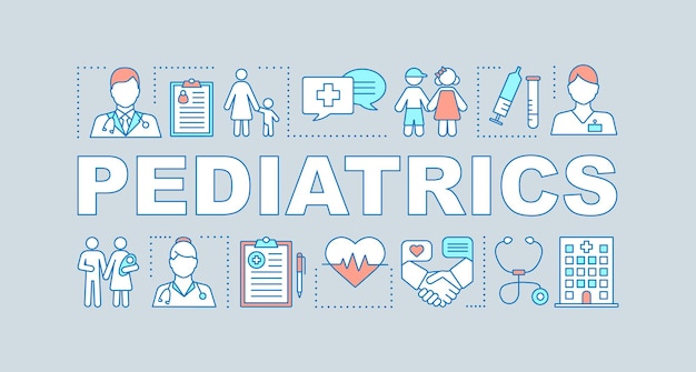 premium-vector-pediatrics-word-concepts-banner-diagnosis-of-children