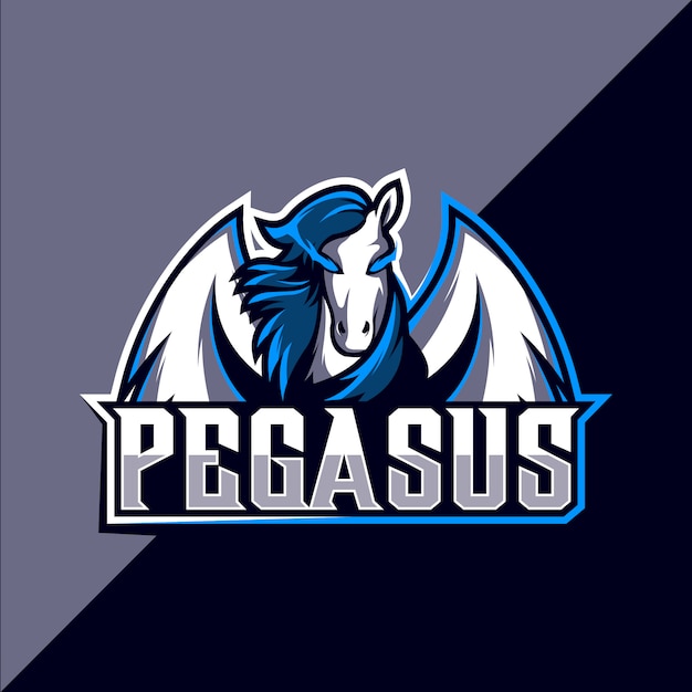 Premium Vector | Pegasus mascot esport logo design