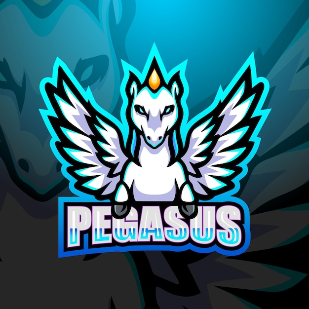 Premium Vector | Pegasus mascot illustration