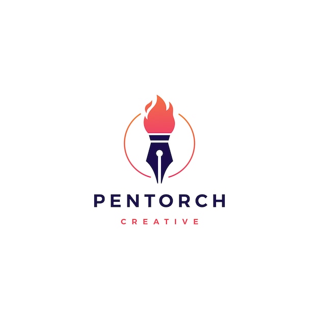Download Free Pen Torch Fire Flame Logo Vector Icon Premium Vector Use our free logo maker to create a logo and build your brand. Put your logo on business cards, promotional products, or your website for brand visibility.