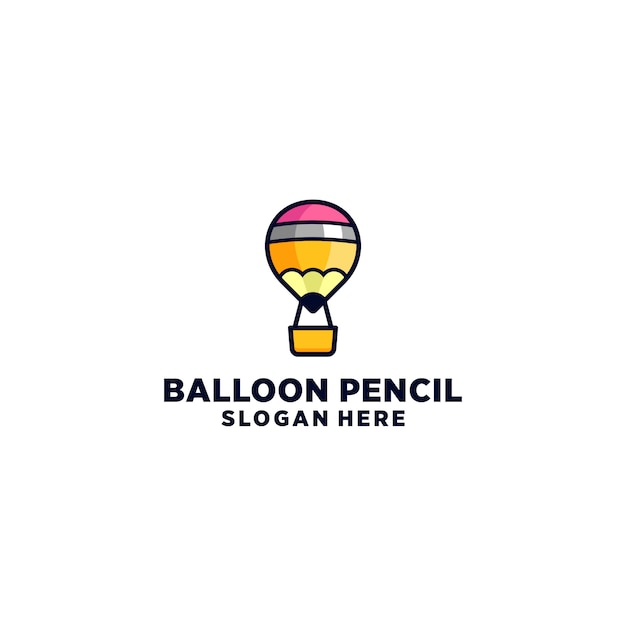 Download Free Pencil Air Ballon Logo Design Premium Vector Use our free logo maker to create a logo and build your brand. Put your logo on business cards, promotional products, or your website for brand visibility.