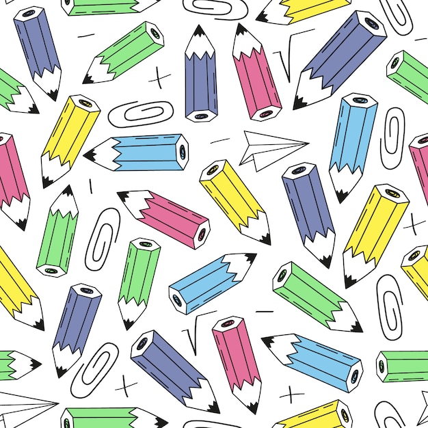 Free Vector | Pencil pattern background