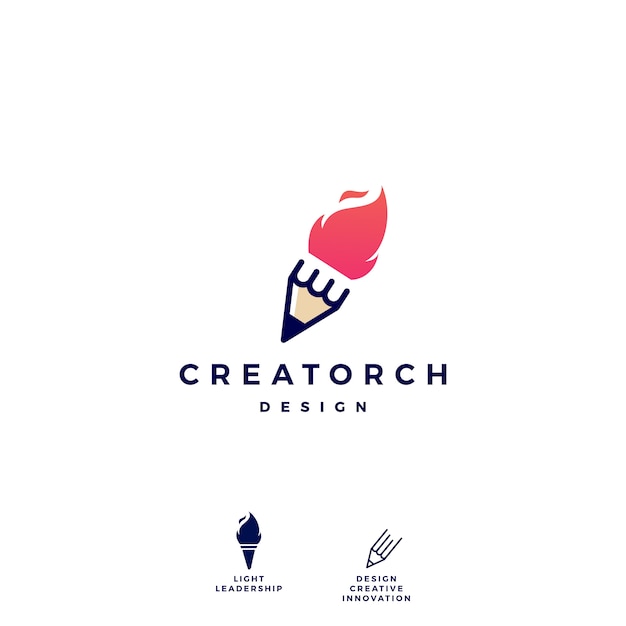 Download Free Pencil Torch Fire Light Logo Vector Icon Illustration Premium Vector Use our free logo maker to create a logo and build your brand. Put your logo on business cards, promotional products, or your website for brand visibility.