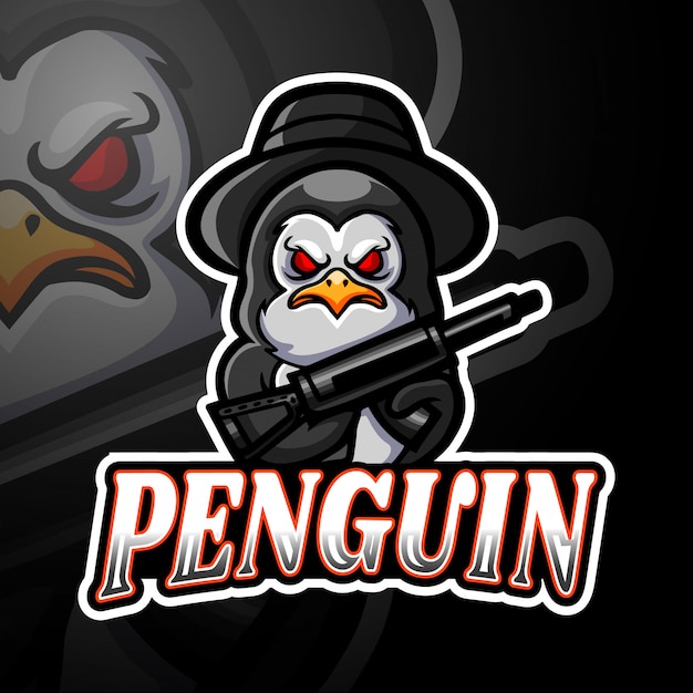 Premium Vector Penguin esport mascot logo design