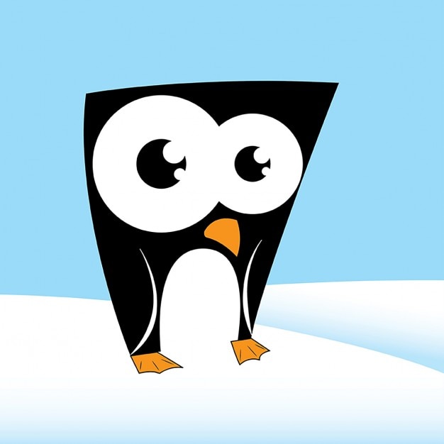 Free Vector | A penguin in the snow