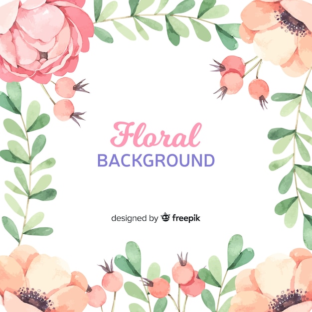 Peony flower  background in watercolor style  Vector  Free 