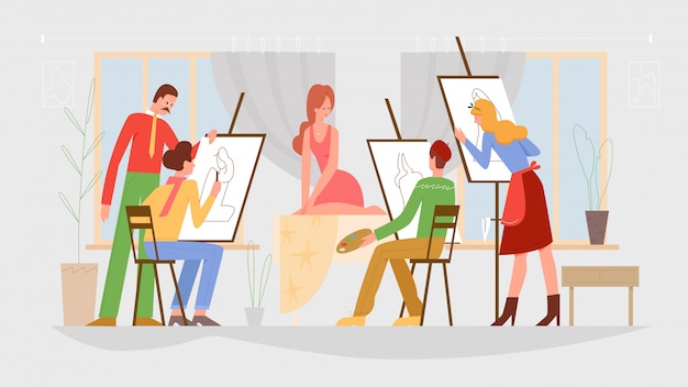 art class illustration free download