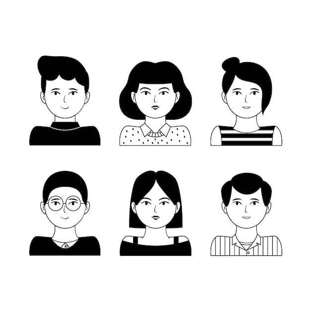 Download Free Vector | People avatars pack