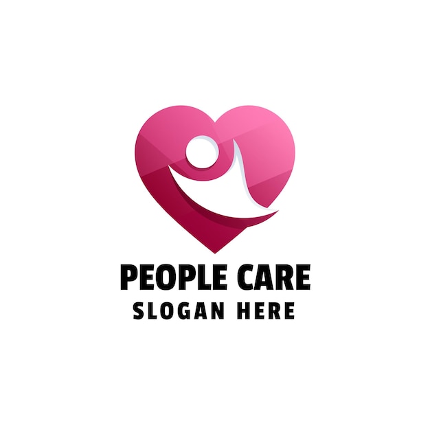 Premium Vector | People care gradient logo design