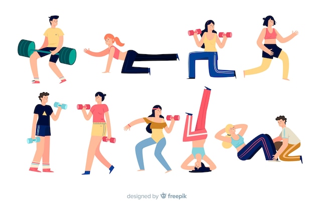 People doing sport | Free Vector