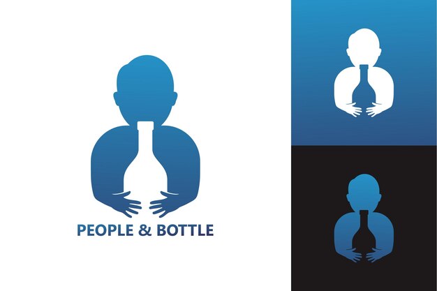 Premium Vector People And Drink Bottle Logo Template Premium Vector