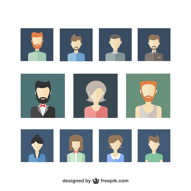 Download Free Vector | People icons collection