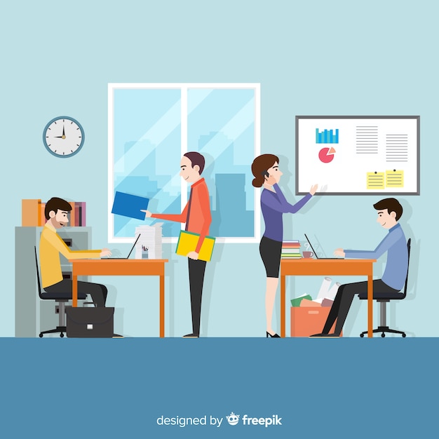 People at the office Vector | Free Download