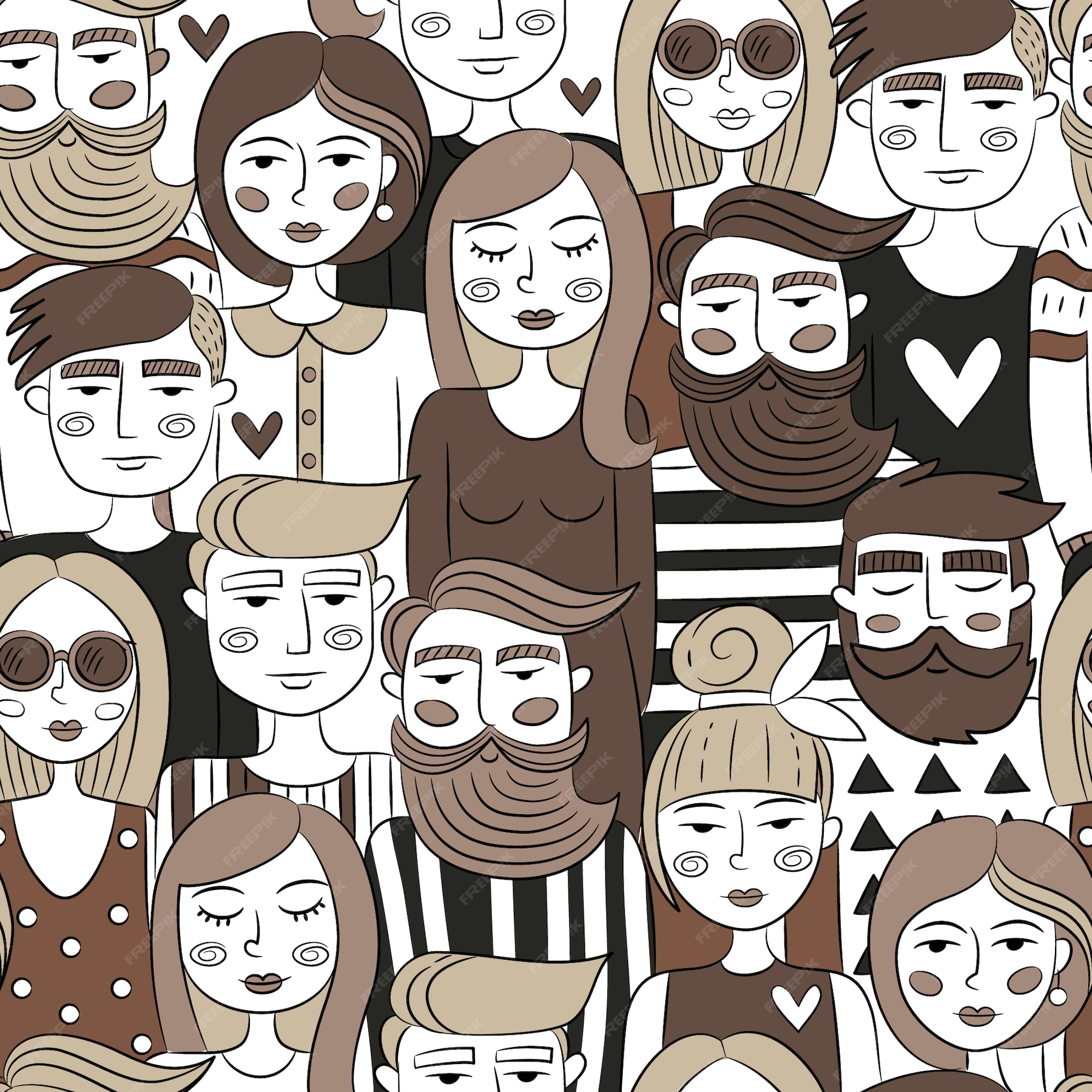 Free Vector | People pattern design