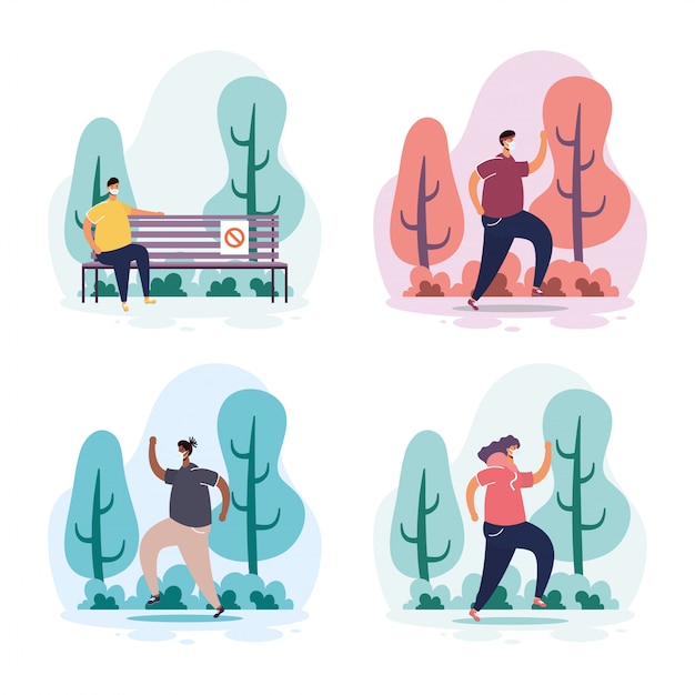 Download Free People Practicing Social Distancing In Park Scene Premium Vector Use our free logo maker to create a logo and build your brand. Put your logo on business cards, promotional products, or your website for brand visibility.