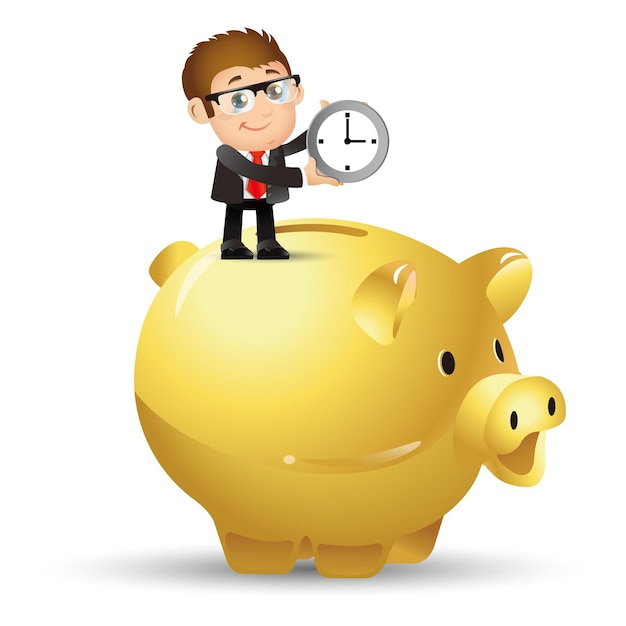 premium-vector-people-set-business-business-people-put-time-in-the-piggy-bank