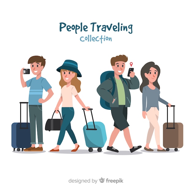 People travelling collection | Free Vector