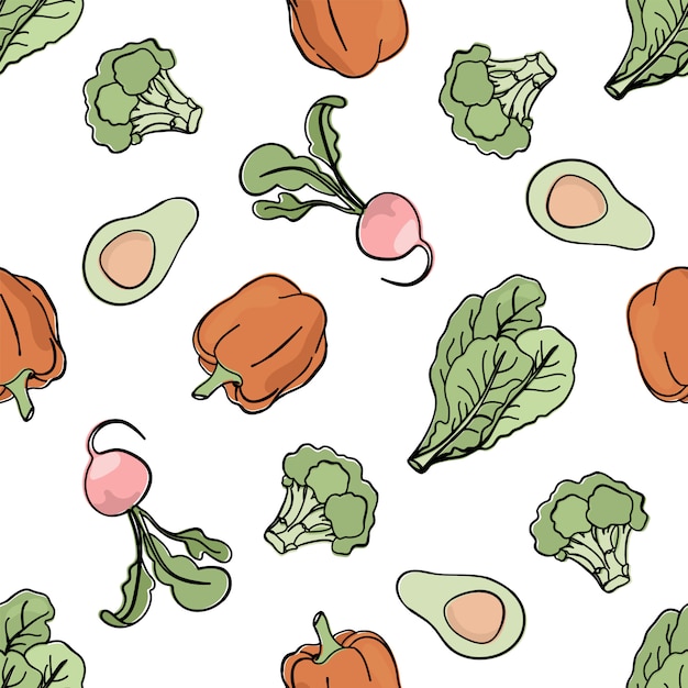 Pepper backdrop paleo seamless pattern Premium Vector