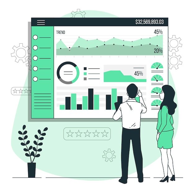 Performance overview concept illustration Free Vector