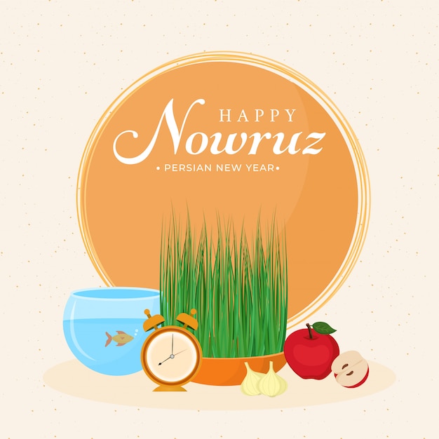 Persian new year happy nowruz background. | Premium Vector