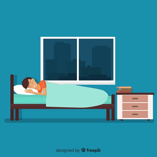 Person Sleeping Vector Free Download