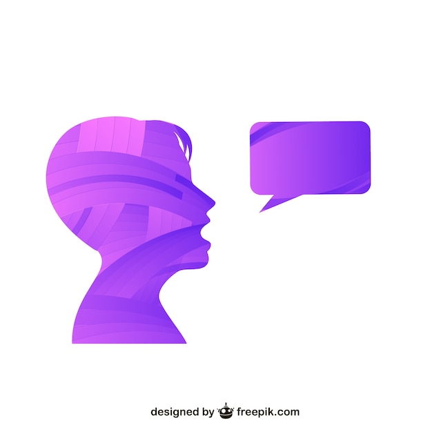 Download Person talking silhouette Vector | Free Download