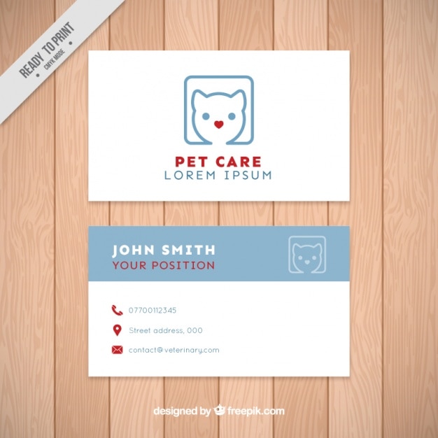 pet-care-business-card-free-vector