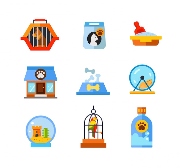 Free Vector | Pet icon collection