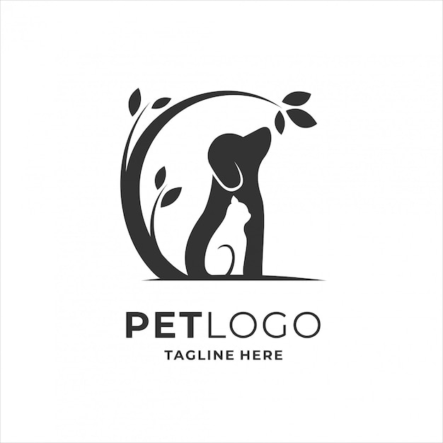 Pet logo design | Premium Vector