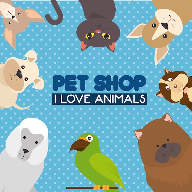 Premium Vector | Pet shop logo