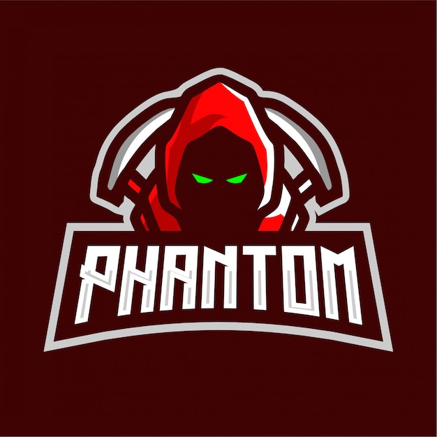  Phantom  mascot gaming  logo  Vector Premium Download