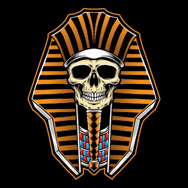 Premium Vector | Pharaoh skull illustration