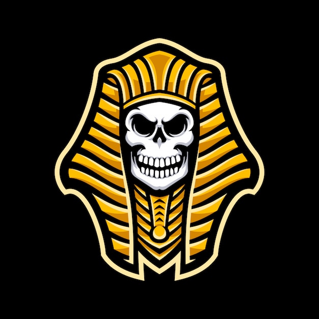 Premium Vector | Pharaoh skull mascot logo isolated