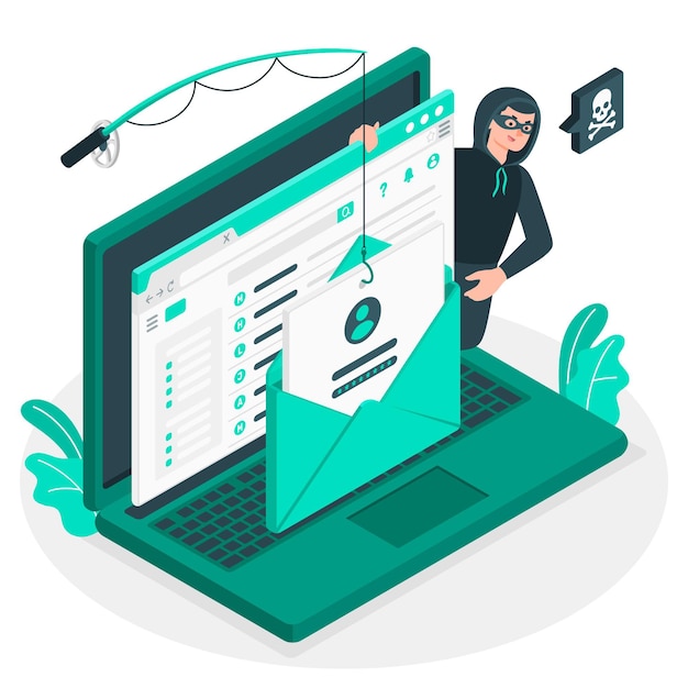 Phishing account concept illustration Free Vector