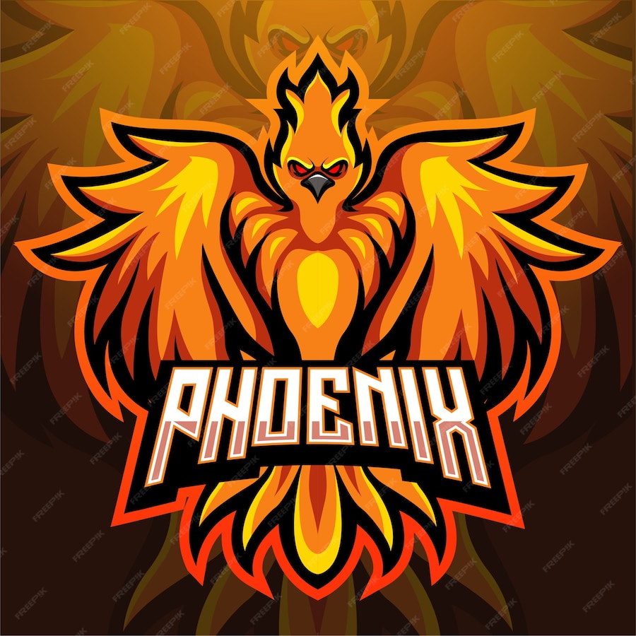 Premium Vector | Phoenix bird mascot esport logo design