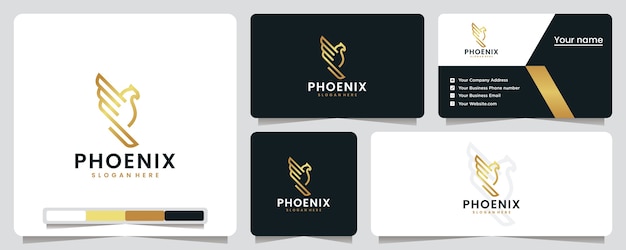 Premium Vector Phoenix Golden Luxury Logo Design Inspiration