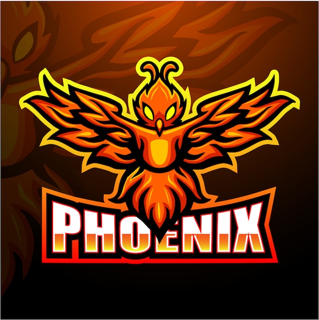 Premium Vector | Phoenix mascot esport illustration