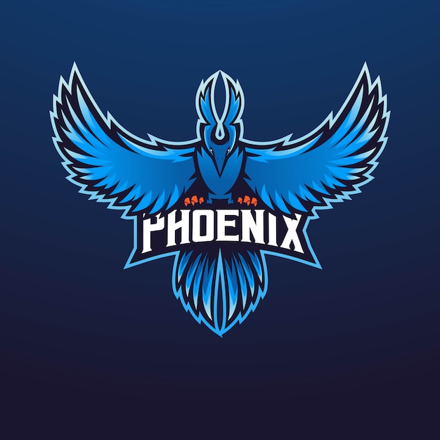 Premium Vector | Phoenix mascot logo design esport team
