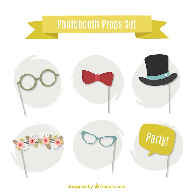 Download Photo booth props collection Vector | Free Download