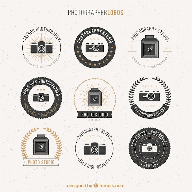 Download Free Photographer Logos Pack Premium Vector Use our free logo maker to create a logo and build your brand. Put your logo on business cards, promotional products, or your website for brand visibility.