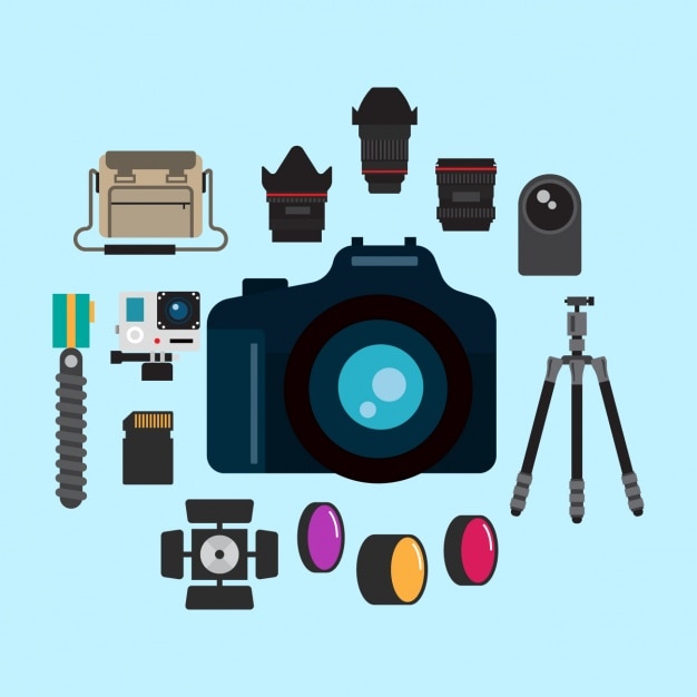 Photography equipment collection Vector | Free Download