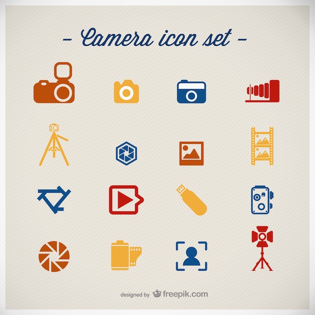 Free Vector Photography Icons Set Flat Design ✓ free for commercial use ✓ high quality images. photography icons set flat design