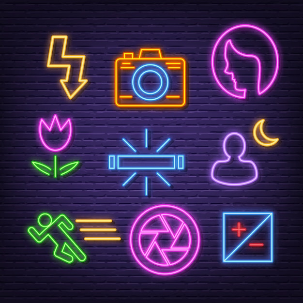 neon icons