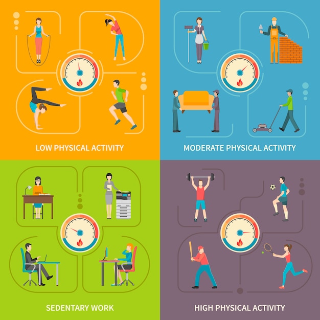 Physical activity flat concept | Free Vector